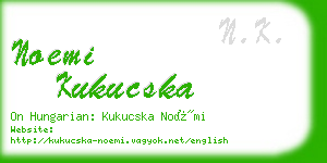 noemi kukucska business card